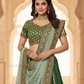 Attractive Green Color Embroidery And Multi Needle Work Lehenga Choli With Net Dupatta Near Me
