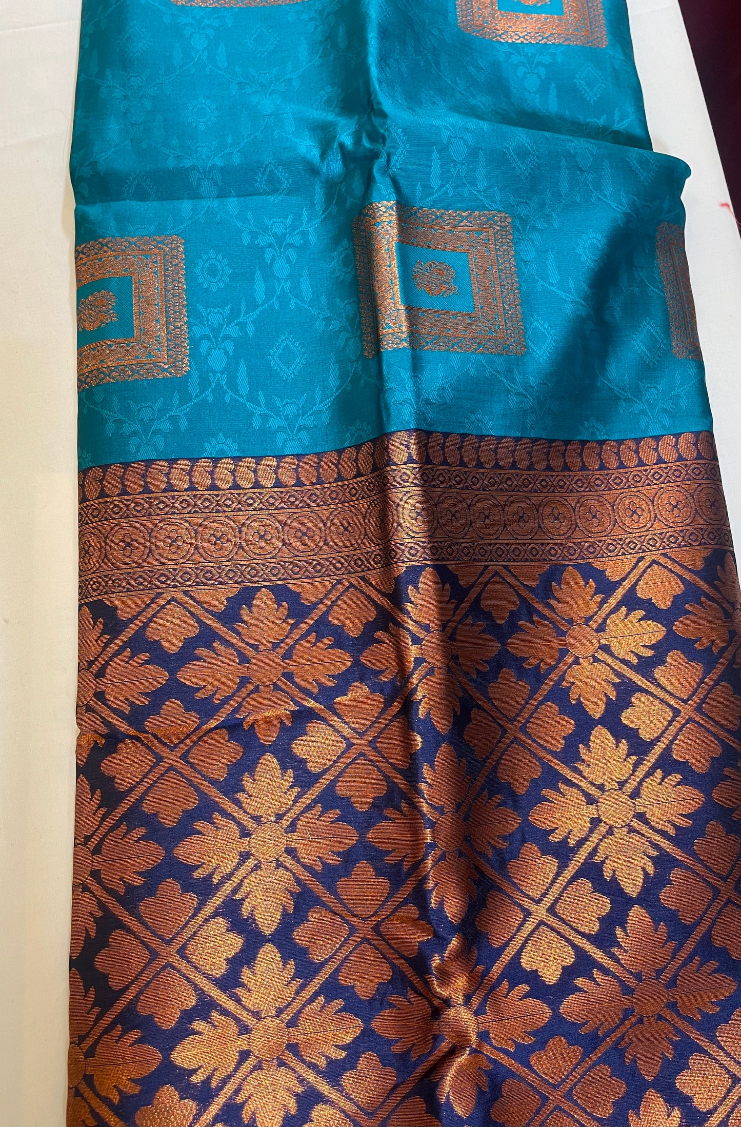 Gorgeous Blue Color Soft Silk Saree In Suncity