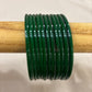 Traditional Plain Green Color Glass Bangles For Women Near Me