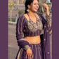 Beautiful Purple Color Embroidery And Sequins Work Lehenga Choli With Dupatta For Women In USA