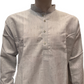 Delightful Gray Color Cotton Kurta With Pajama For Men