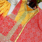  Embroidery Work Pink And Yellow Color Sharara Suits In Chandler