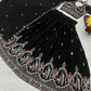 Amazing Black Color Embroidery And Thread Work Lehenga Choli With Dupatta In Mesa