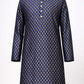 Amazing Blue Color Jacquard With Printed Work Kurta Suits For Men