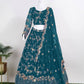 Beautiful Blue Color Designer Georgette Sequins Embroidered Lehenga Choli With Fancy Net Dupatta