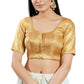 Charming Gold Colored Designer Brocade Readymade Blouse For Women