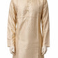 Attractive Light Gray Color Jacquard With Printed Work Kurta Suits For Men