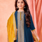 Blue Color Silk With Embroidery And Sequins Work Kurti Suits Near Me