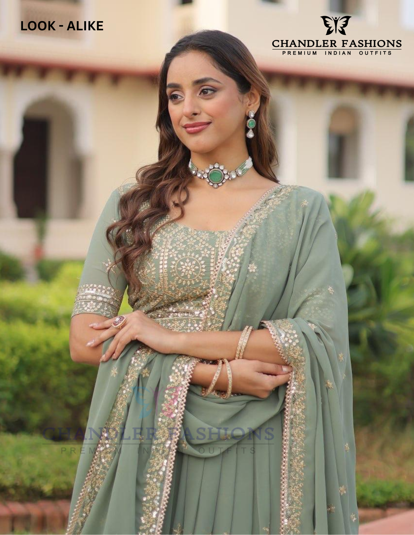 Attractive Pista Green Color Faux Georgette With Embroidery And Sequins Work Lehenga Choli With Dupatta