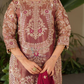 Maroon Color Crazy Silk Embroidery Sequins Work Palazzo Suits In Tempe