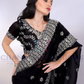 Black Color Gold Tussar Sequins Saree With Embroidery Work Near Me