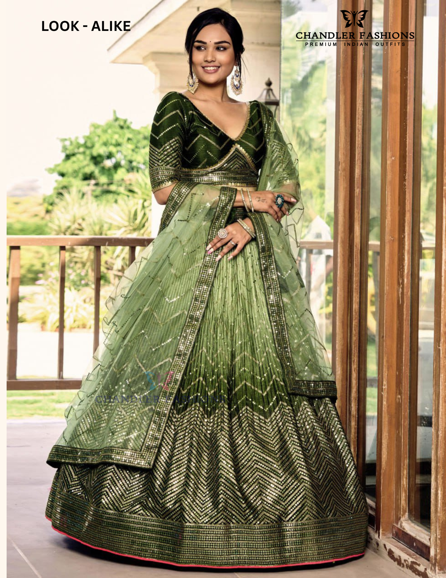 Attractive Green Color Silk With Sequins Work Lehenga Choli With Dupatta For Women