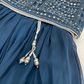 Alluring Teal Blue Color Georgette With Embroidery And Mirror Work Girls Choli Sets