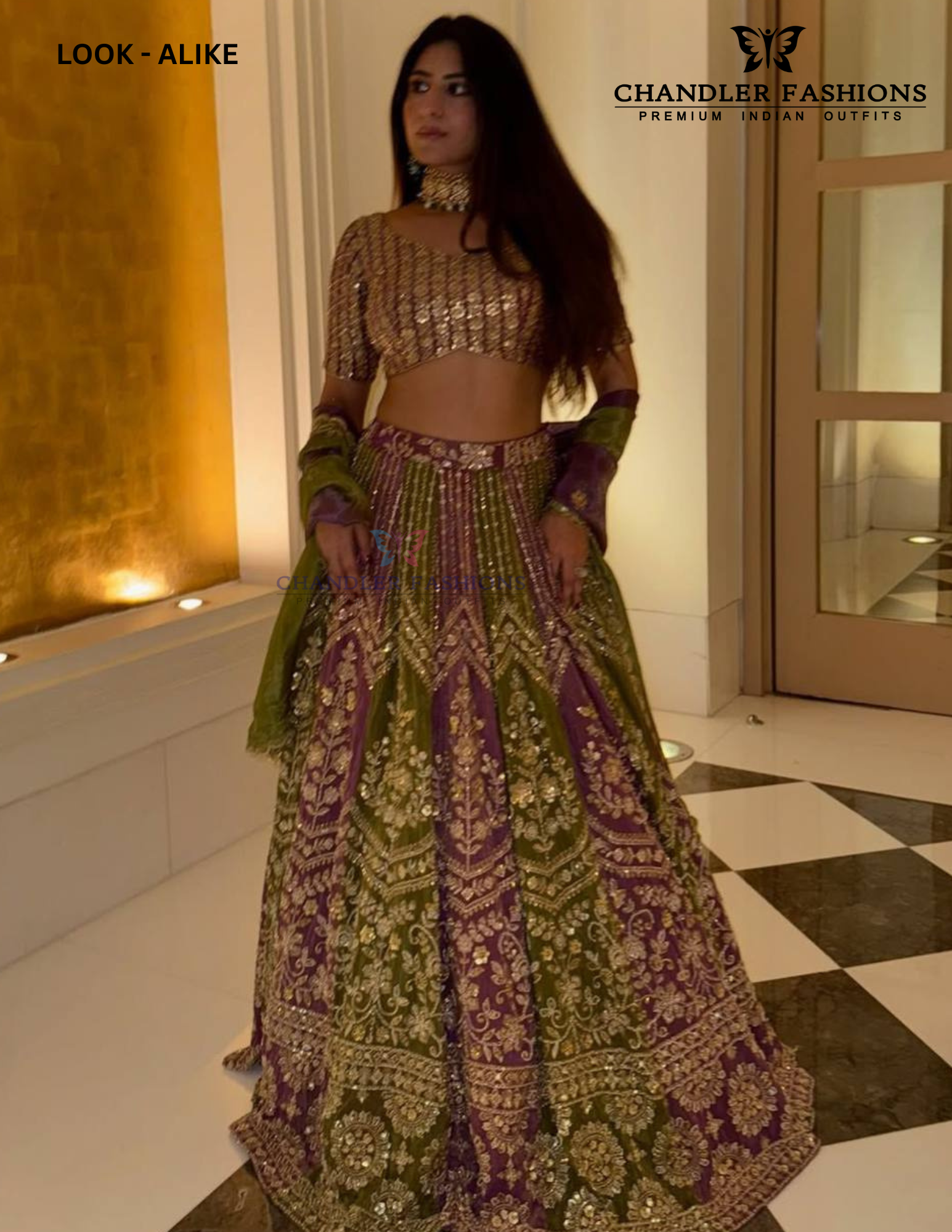 Beautiful Multicolor Sequins Work Lehenga In USA