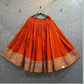 Amazing Orange Color Rayon With Sequins Work Skirts For Women