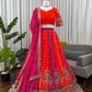 Charming Orange Color Lehenga With Thread And Sequins Work Near Me
