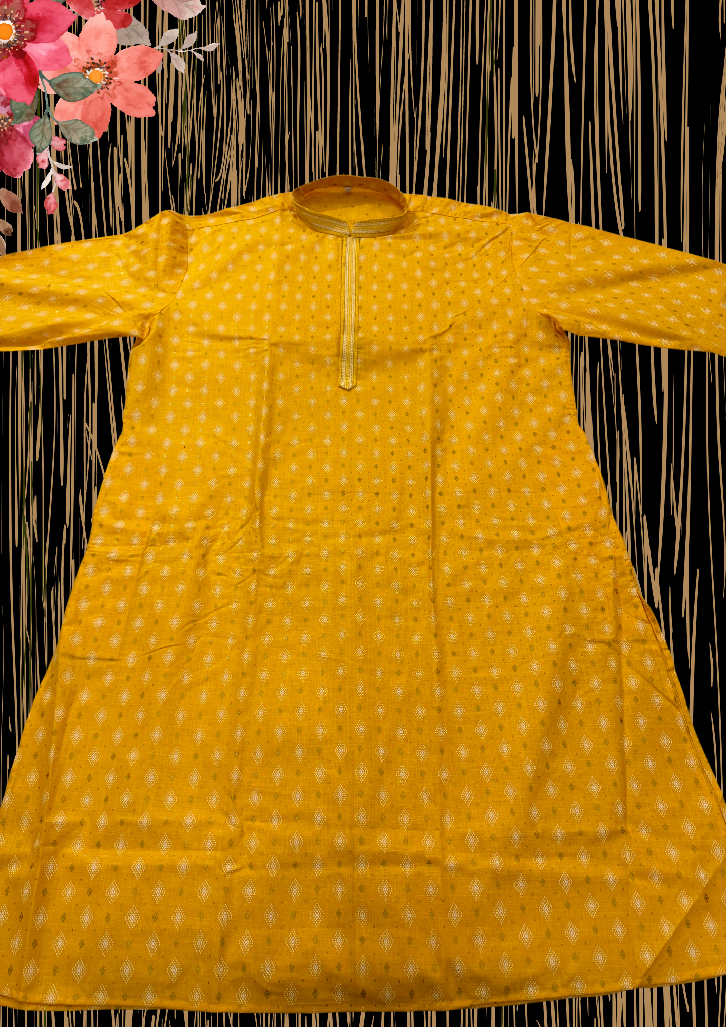 Attractive Yellow Color Men's Kurta Near Me