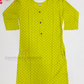 Stunning Yellow Color Rayon Printed Work Kurti For Girls