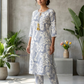Fantastic White Color With Embroidery And Printed Design Kurti Suits With Pocket For Women
