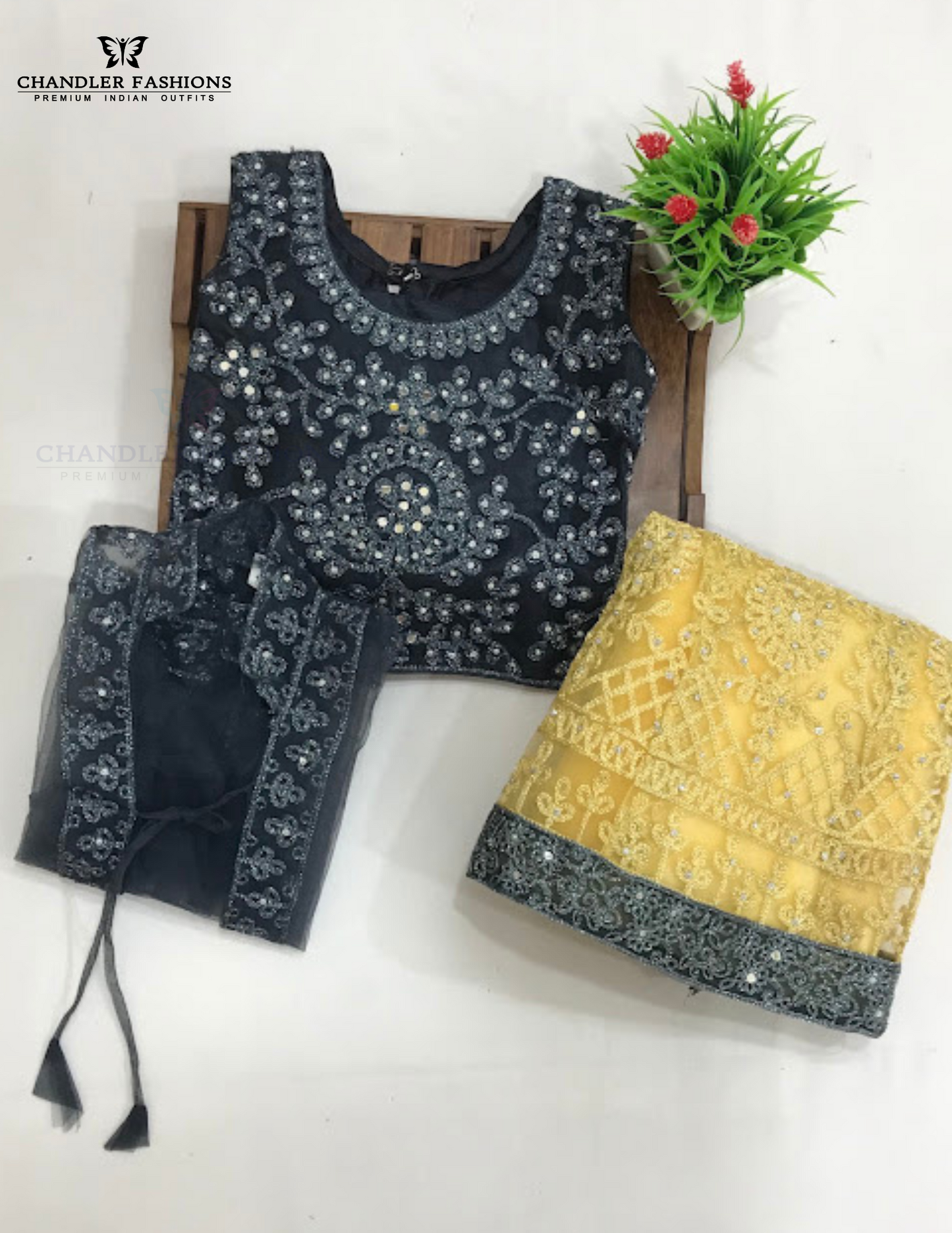 Gorgeous Gray Color Georgette Girls Choli Set With Embroidery And Sequins Work Near Me