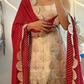 Off White Color Chinon With Embroidery And Sequins Work Palazzo Suits In USA