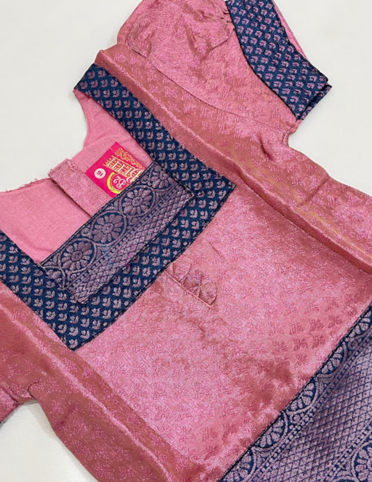 Pink Colored Silk Langa Sets In Surprise