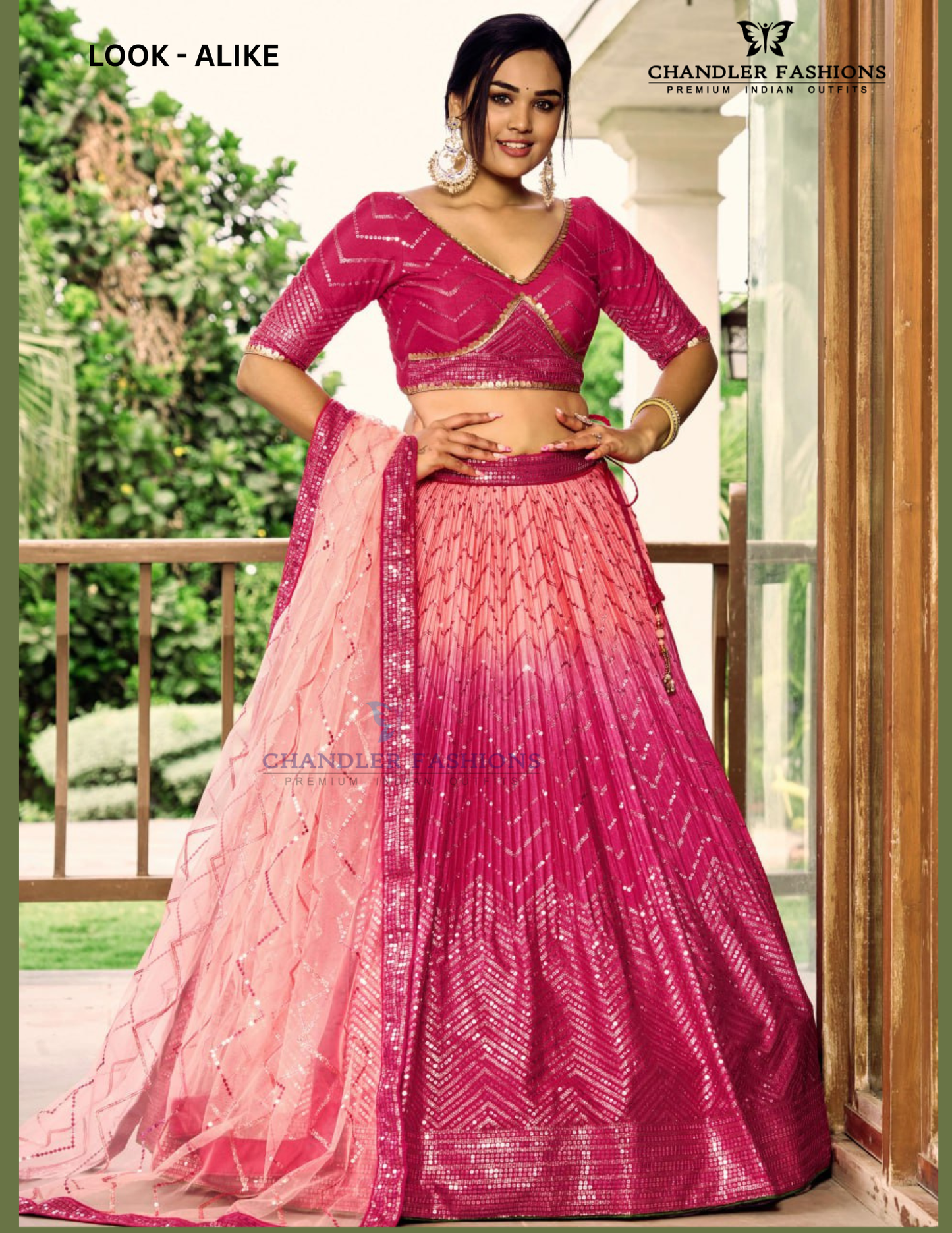 Wonderful Pink Color Silk With Sequins Work Lehenga Choli With Dupatta For Women