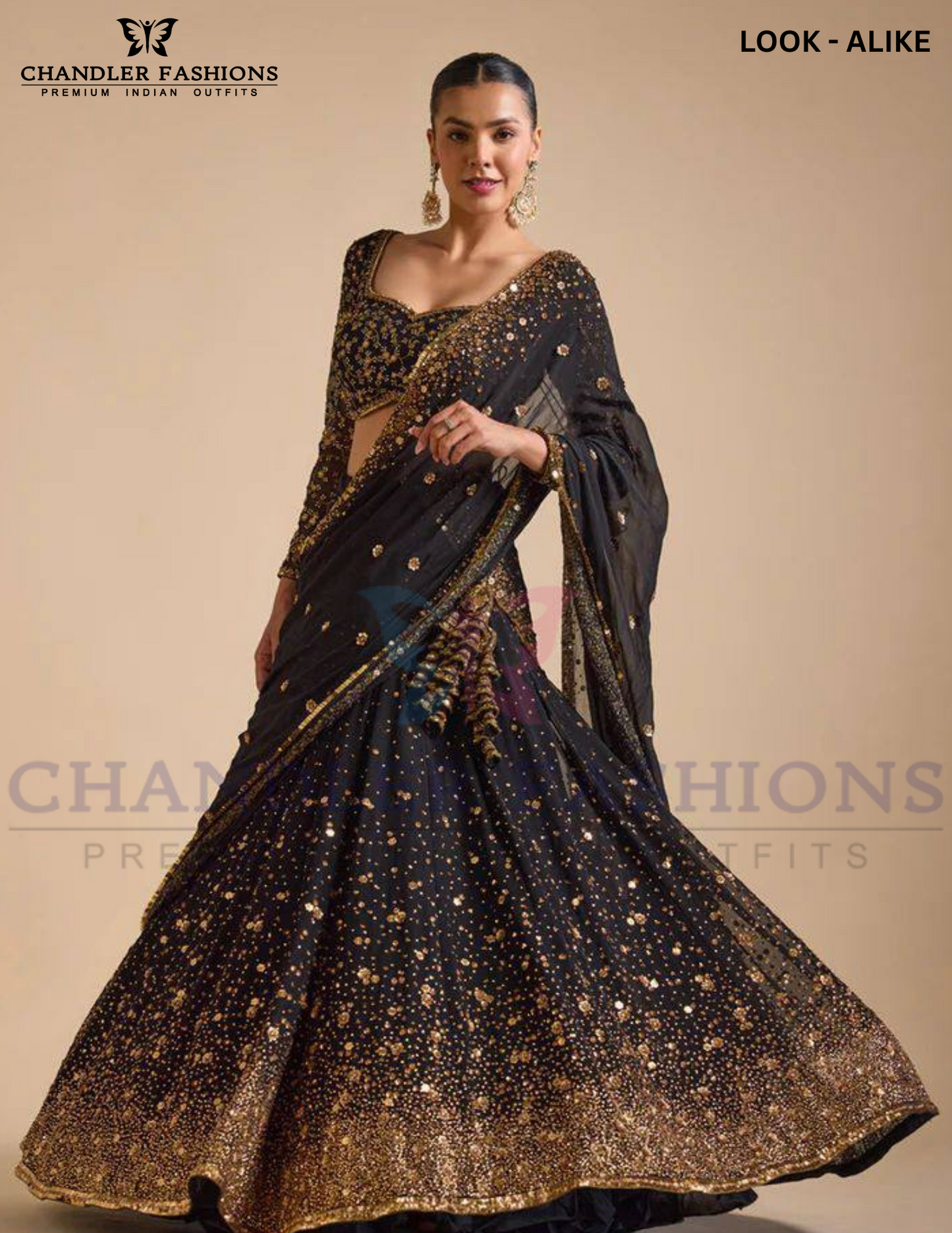 Black Georgette Wedding Lehenga Choli For Women Near Me