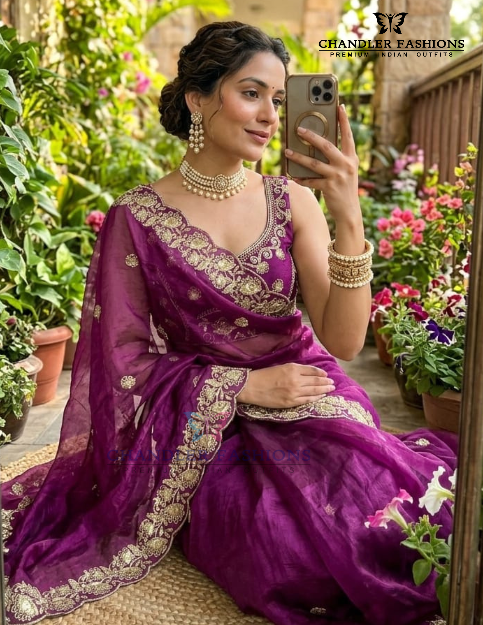 Purple Color Satin With Embroidery And Sequins Work Saree For Women Near Me
