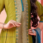 Mehendi Green Color Embroidery Work Kurti Suits In Mesa