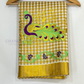Wonderful Kerala Cotton Peacock Embroidery Saree With Copper Zari Border In USA