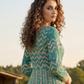 Teal Green Color Georgette With Thread Embroidery Work In Chandler