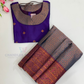 Purple Colored Silk Langa Sets With Zari Work Near Me