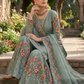 Green Color Fendi Silk With Heavy Embroidery Work Sharara Suits Near Me