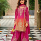 Alluring Pink Color Chinon With Embroidery Work Palazzo Suits For Girls