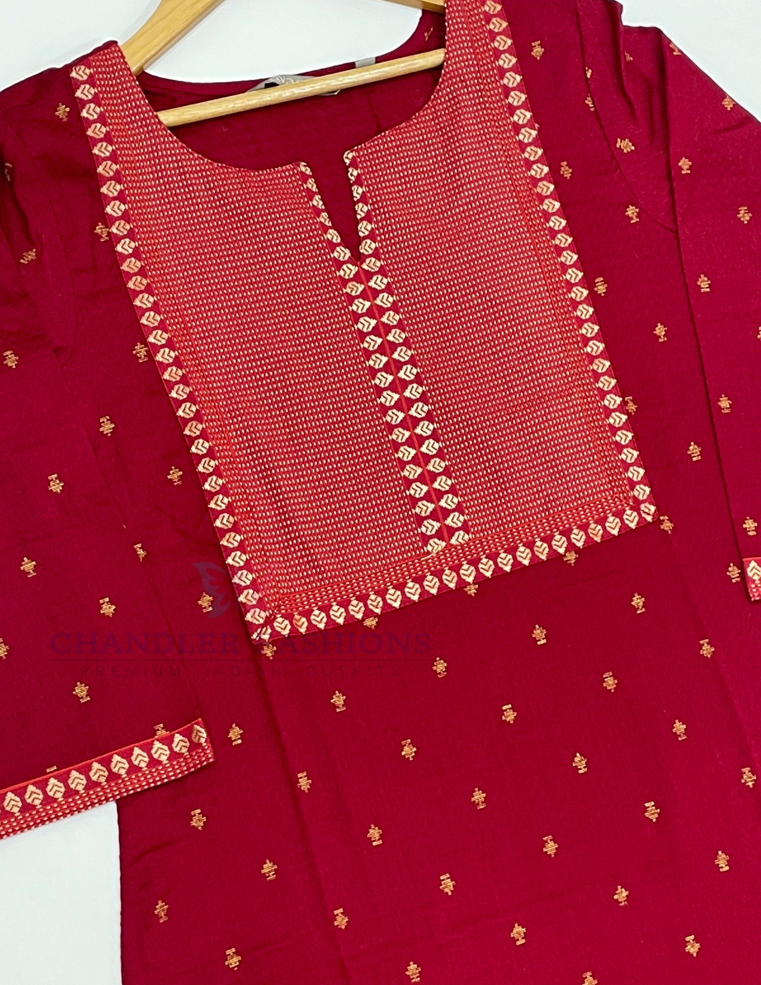 Maroon Color With Embroidery Work Kurti In Tempe