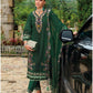 Attractive Green Color Organza With Embroidery Work Salwar Suits For Women