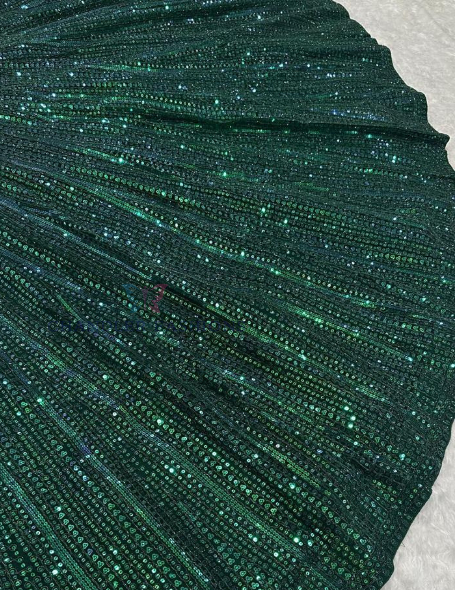 Green Color Rainbow Sequins And Dori Work Lehenga In Mesa