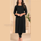 Wonderful Black Color Rayon With Chikankari Work Kurti For Women