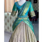 Rama Green Color Banarasi Silk Half Saree Lehenga Choli Near Me