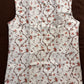 White Men’s Jacket with Maroon Floral Print