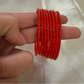 Traditional Plain Red Color Glass Bangles For Women