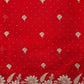 Wonderful Red Color Crush Georgette Embroidered Work Fancy Saree - PREMIUM QUALITY