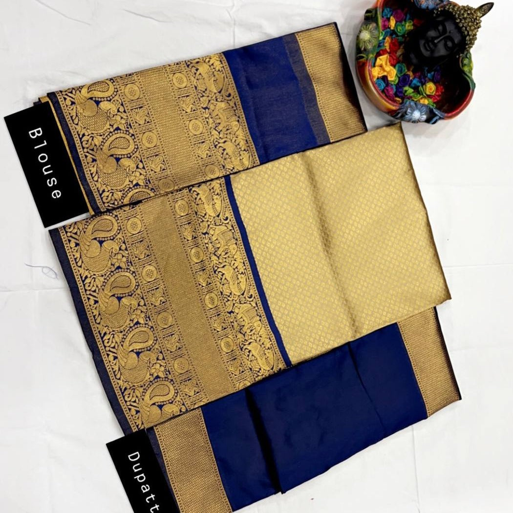 Banarasi Silk Half saree Lehenga Choli With Dupatta in USA