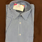 Elegant White And Blue Shirt With Short Sleeves