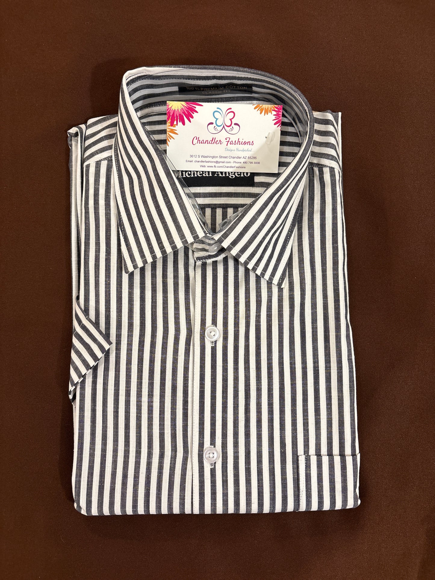 Stylish White And Black Casual Shirt For Men