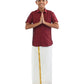 Delightful Maroon Color Dhoti Sets For Kids