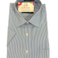 Elegant White And Light Blue Colored Shirt With Half Sleeves