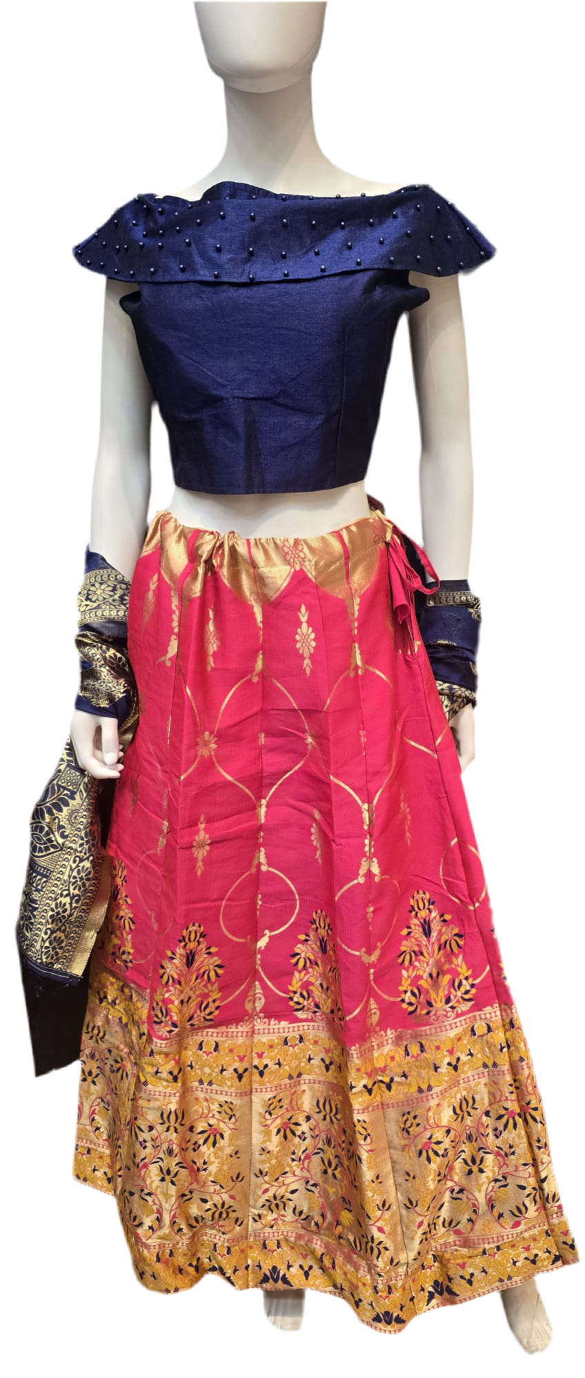 Fabulous Blue And Pink Color Sequins Lehenga Choli With Embroidery Work For Women