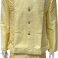 Attractive Yellow Color Heavy Banglori Silk With Embroidery Work Kurta And Pajama With Koti Jacket